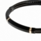 Bracelet jonc en or jaune et cables acier noir - B