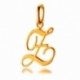Pendentif alphabet en or jaune, lettre Z - A