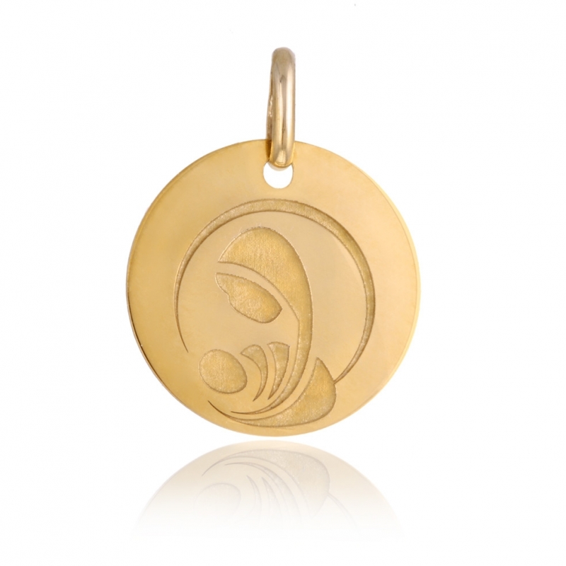 Médaille Enfant - Médaille vierge à l'enfant, or jaune - Le Manège à Bijoux®
