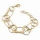 Bracelet en plaqué or, cercles et spirales - A