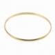 Bracelet en plaqué or, demi jonc rigide, largeur 3 mm - A