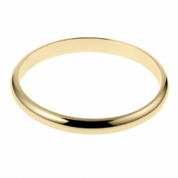 Bracelet en plaqué or, demi jonc rigide, largeur 8 mm