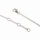 Bracelet en argent rhodié, barrette oxydes de zirconium - C