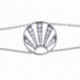 Bracelet en argent rhodié et oxydes de zirconium - B