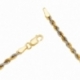 Collier en or jaune et rhodié, maille corde - C