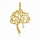 Pendentif en or jaune et oxyde de zirconium, arbre de vie - A