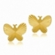 Boucles d'oreilles en or jaune, papillon - A