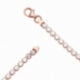 Bracelet bronze plaqué or rose et oxydes de zirconium - C