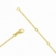 Collier en plaqué or, oxydes de zirconium, carré - C