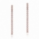 Boucles d'oreilles bronze plaqué or rose et oxydes de zirconium - A