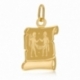Médaille zodiaque en or jaune, gémeaux - A