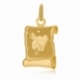 Médaille zodiaque en or jaune, verseau - A