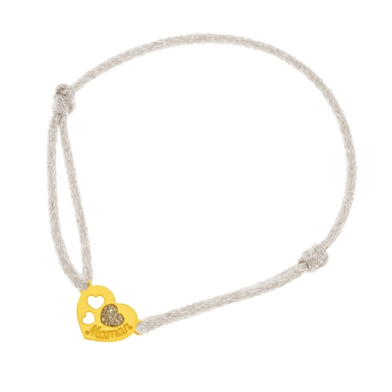 Bracelet cordon en or jaune : Longueur - Taille Unique Femme - Le