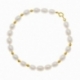 Bracelet en or jaune, perles de culture et boules or - A