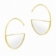 Boucles d'oreilles en or jaune et plexiglass - A