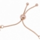 Bracelet bronze plaqué or rose et oxydes de zirconium - C