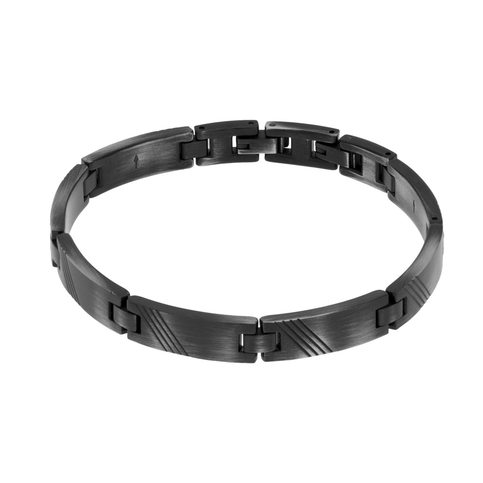 Focus for Men by Focus Men Modern Line Bracelet in Brilliant White  Stainless Steel, 8.5