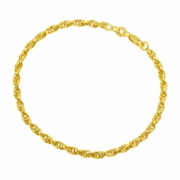 Bracelet en or jaune, maille torsadée