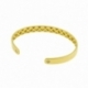 Bracelet jonc ouvert en or jaune et diamants - A