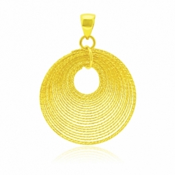 Pendentif en or jaune, spirales