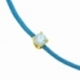 Bracelet cordon bleu glacial en or jaune, oxyde de zirconium - B