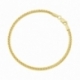 Bracelet en or jaune, maille palmier carré - A