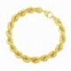 Bracelet en or jaune maille corde - A