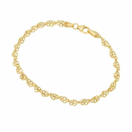 Achat Bracelet en or jaune, maille fantaisie Longueur 18 Femme Le