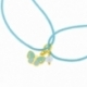Bracelet cordon en or jaune et laque, cristal de synthèse - B