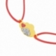 Bracelet cordon orange en or jaune et laque - B