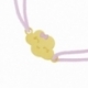 Bracelet cordon rose en or jaune et laque, nuage - B