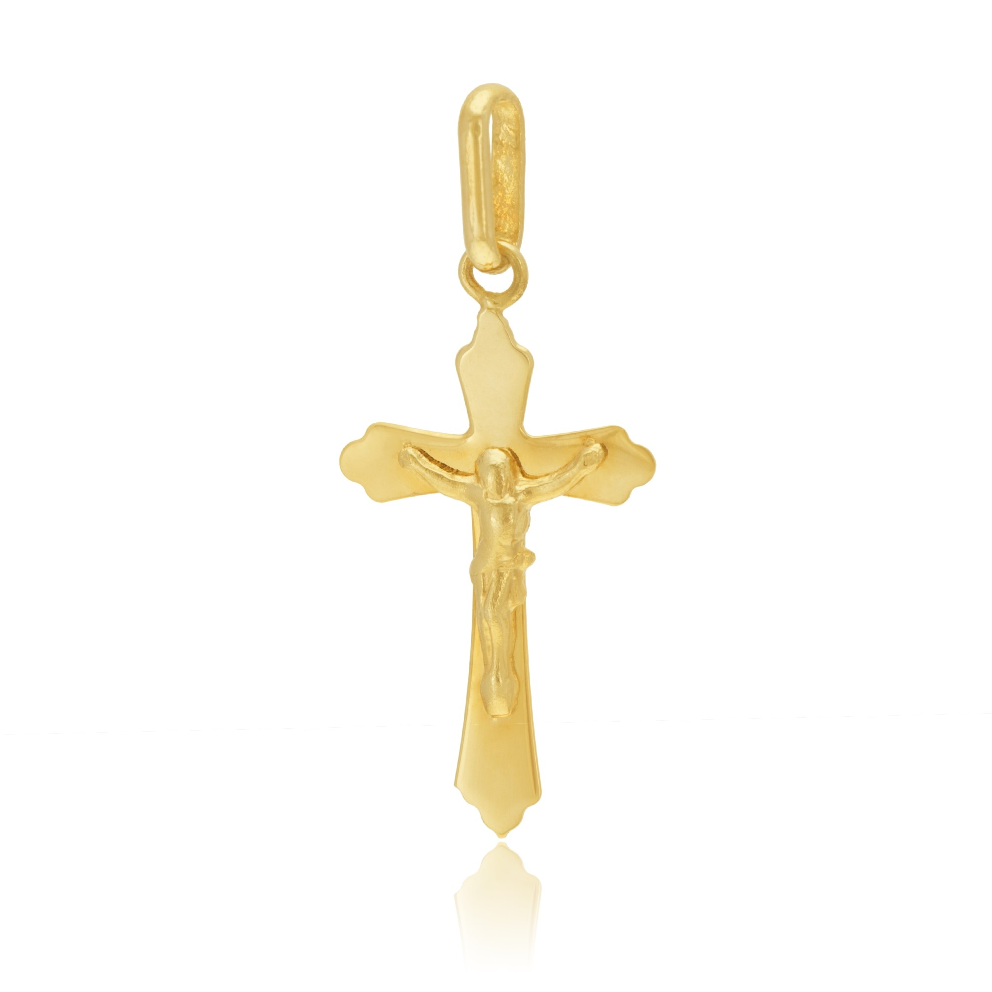 Croix en or jaune, Christ, grand modèle : Longueur - Taille Unique 0.54 g -  Le Manège à Bijoux®