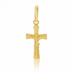 Croix en or jaune, Christ, petit modèle