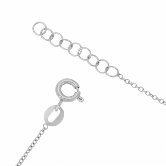 Bracelet en argent rhodié, cristaux de synthèse et laque, nuage : Longueur  - 14 Femme - Le Manège à Bijoux®