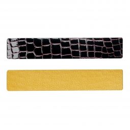 Simili cuir jaune-noir pour bracelet jonc Méli Versa 30mm