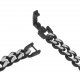 Bracelet en acier et acier noir mat - C