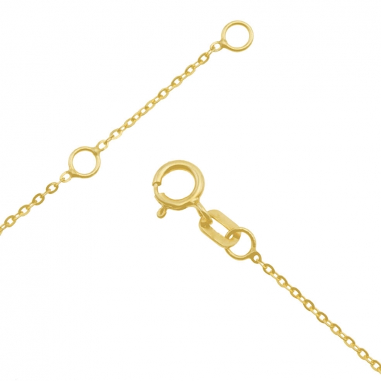 Collier coeur or jaune rhodie diamants : Longueur - 42 Femme - 1.79 g - Le  Manège à Bijoux®