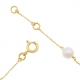 Bracelet en or jaune et perles de culture - C