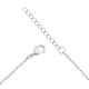 Bracelet en argent rhodié plaque ronde 19 mm, motif pointillé - C