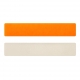 Simili cuir orange fluo-blanc cassé pour bracelet jonc Méli Versa 30mm - A