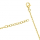 Bracelet en plaqué or, plaque ronde 19 mm, motif pointillé - C