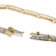 Bracelet barrettes en or jaune et rhodié, diamants 19.5cm - C