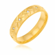 Alliance en or jaune et diamants, largeur 4,5 mm - A