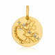Pendentif zodiaque en or jaune et laque, Taureau, Minnie Disney - A
