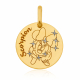 Pendentif zodiaque en or jaune et laque, Scorpion, Minnie Disney - A