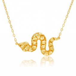 Collier en or jaune, serpent