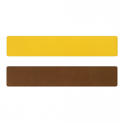 Simili cuir jaune-marron pour bracelet jonc Méli Versa 30mm