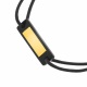Bracelet cordon en or jaune, onyx et cuir - B