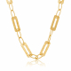 Collier en or jaune, maille rectangle - A