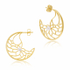 Boucles d'oreilles en plaqué or et perle synthétique - Boucles d'oreilles en plaqué or et perle synthétique